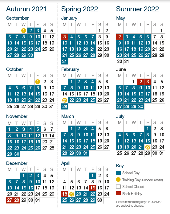 Term Dates 21-22