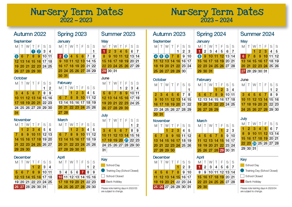 Nursery term dates